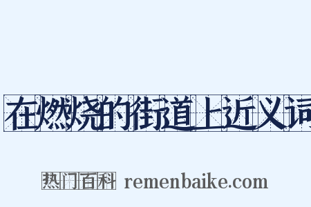 在燃烧的街道上近义词是什么意思的图片
